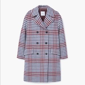 Mango Wool Check Coat